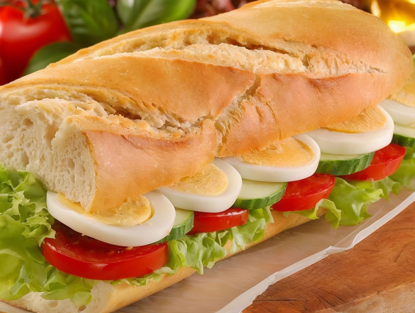 Boiled Egg and Turkey Sandwich