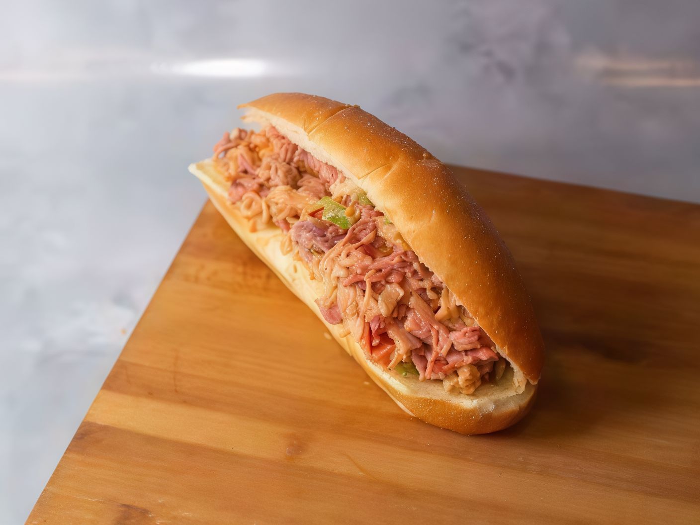 Blobeef with Roumy Cheese Sandwich