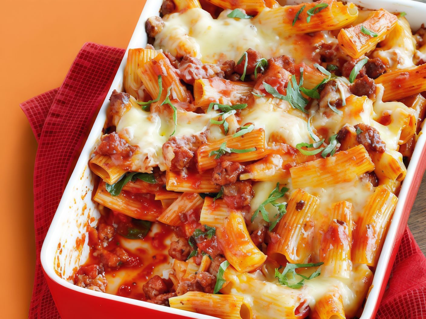 Oven Baked Pasta With Sausage