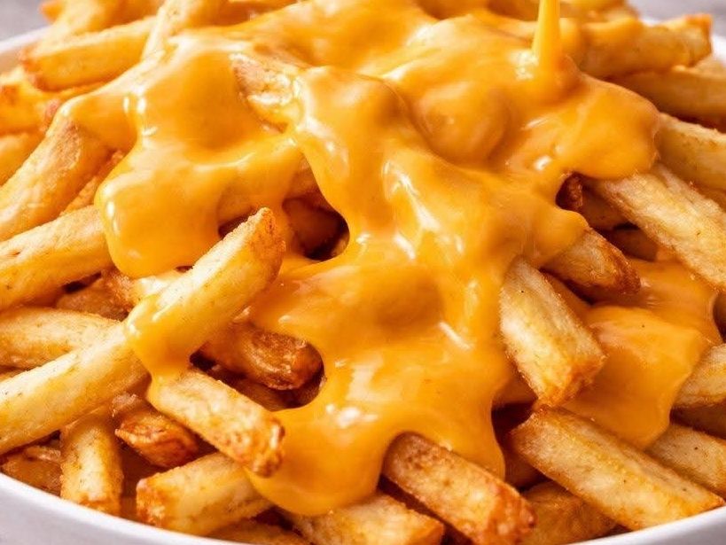 Potato dish with cheddar sauce