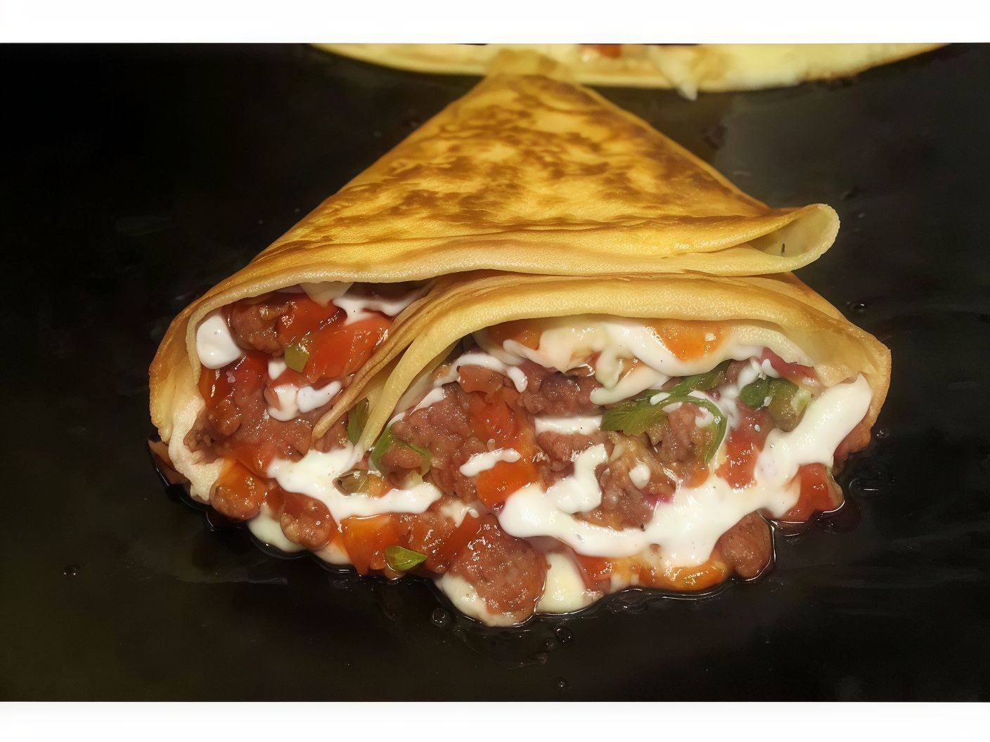 Sausage crepe