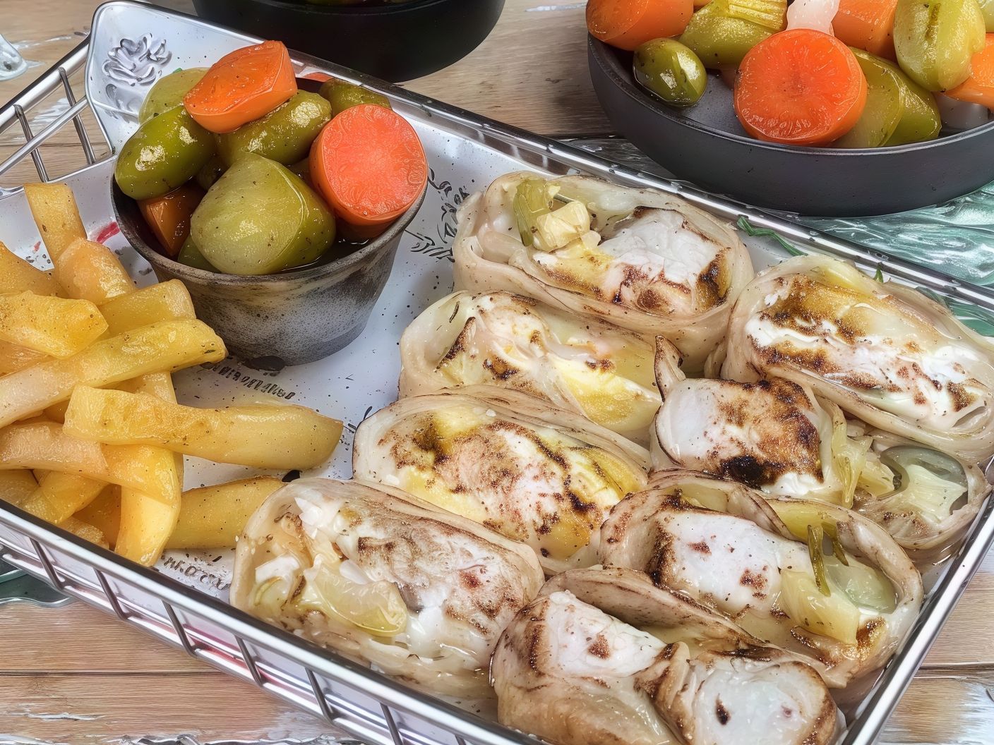 Grilled On Charcoal Shish Tawook Saj