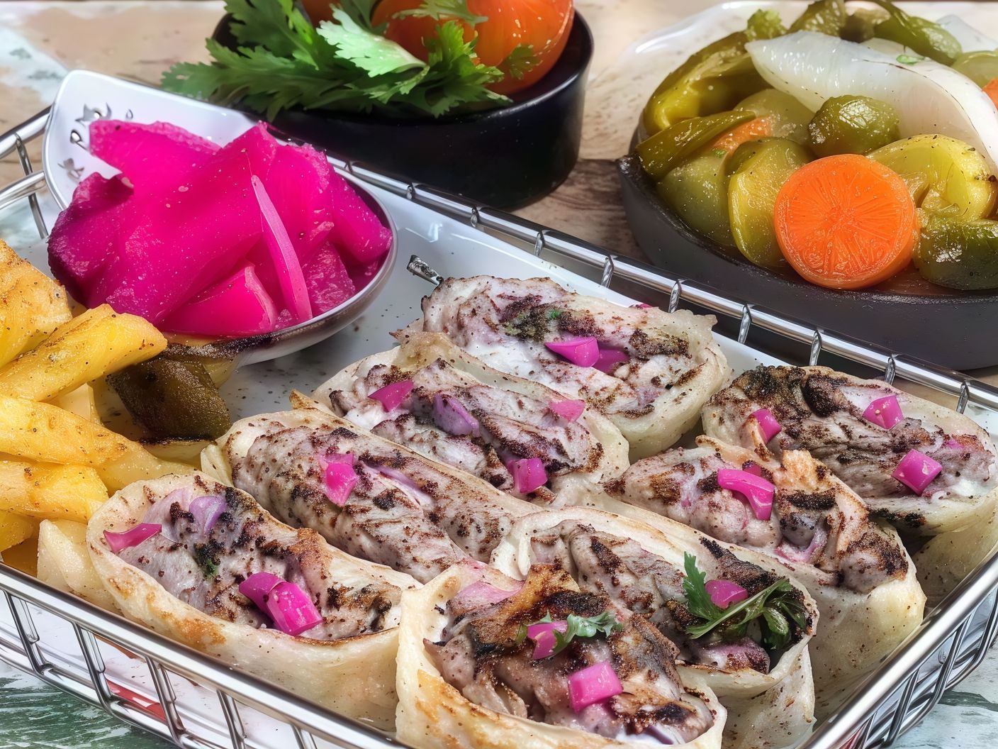 Charcoal Grilled Kebab Saj