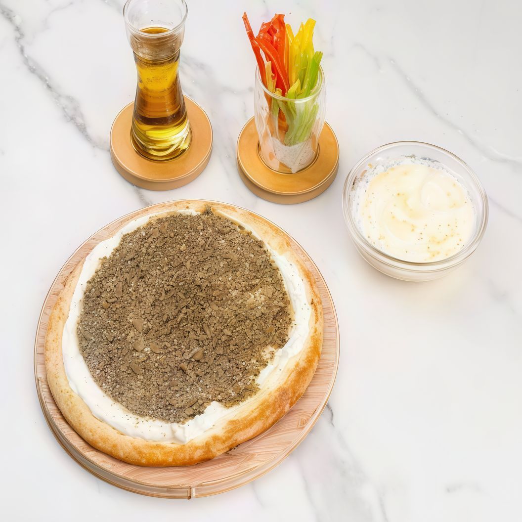 Mankousha Zaatar With Labneh