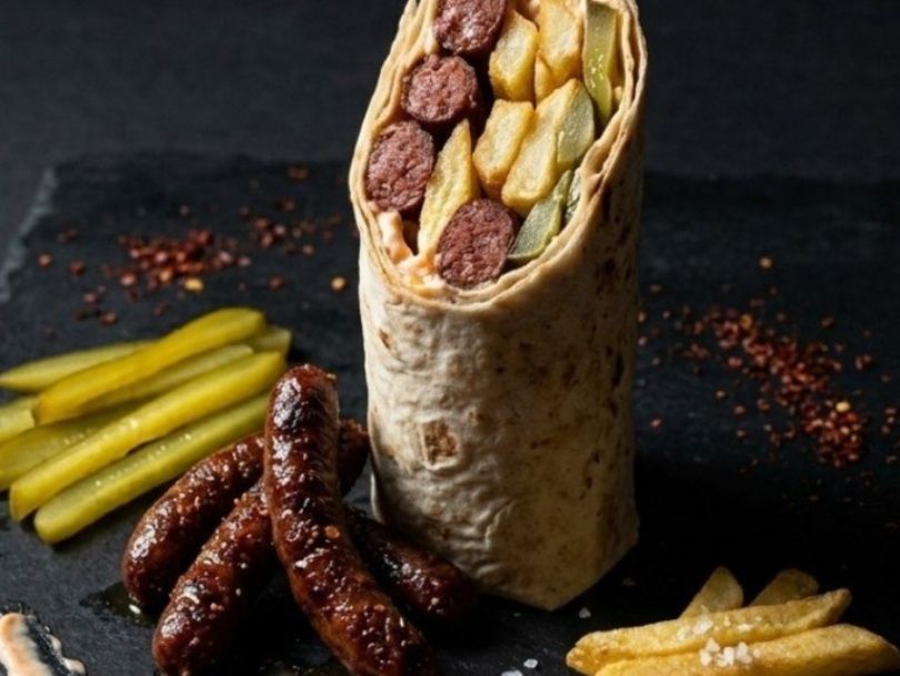 Sausage Sandwich with Potatoes