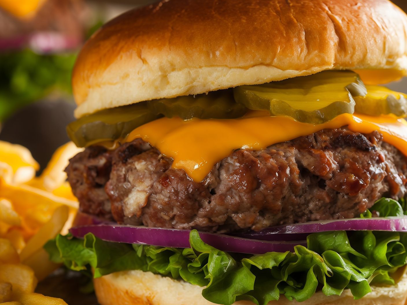 Special Meat Burger Sandwich