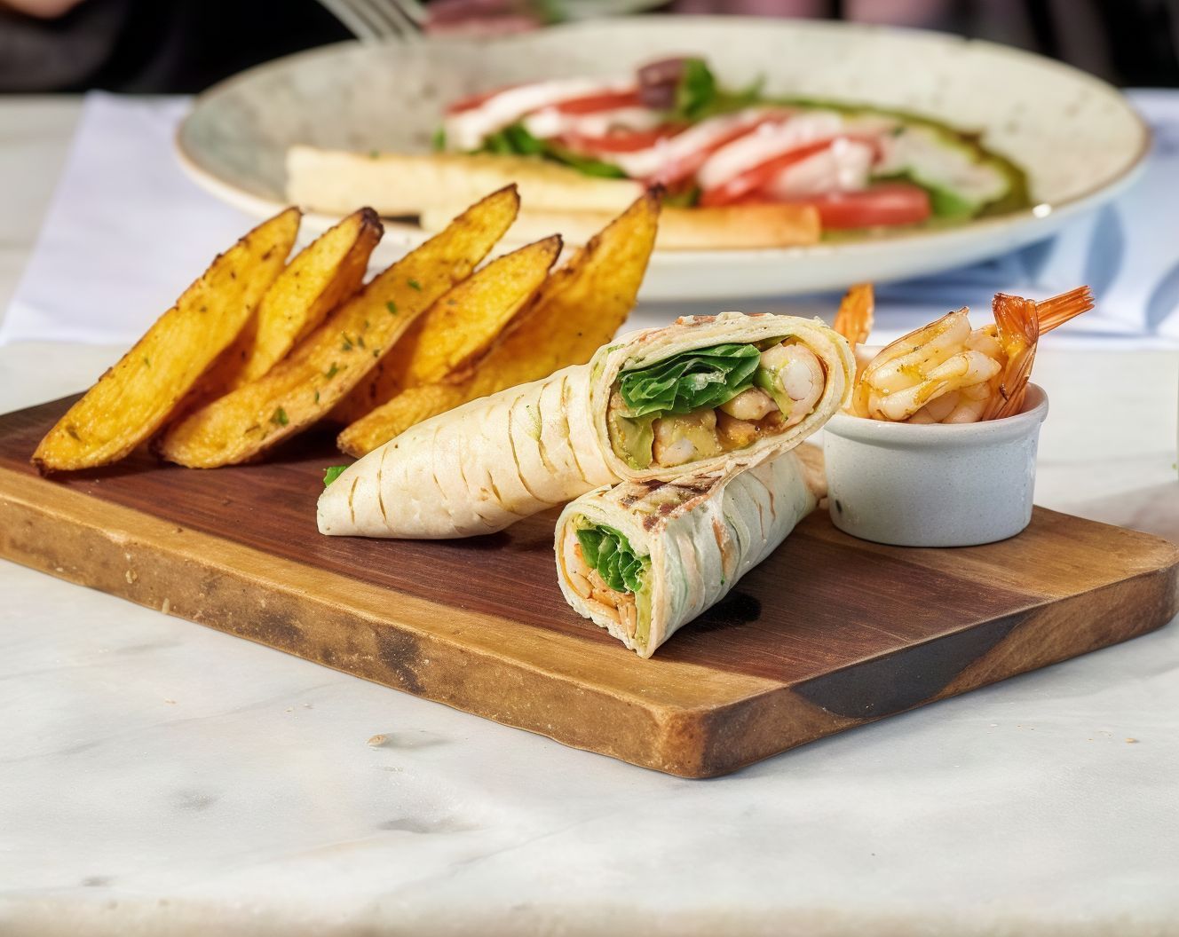 Shrimp Avocado Wrap Sandwich