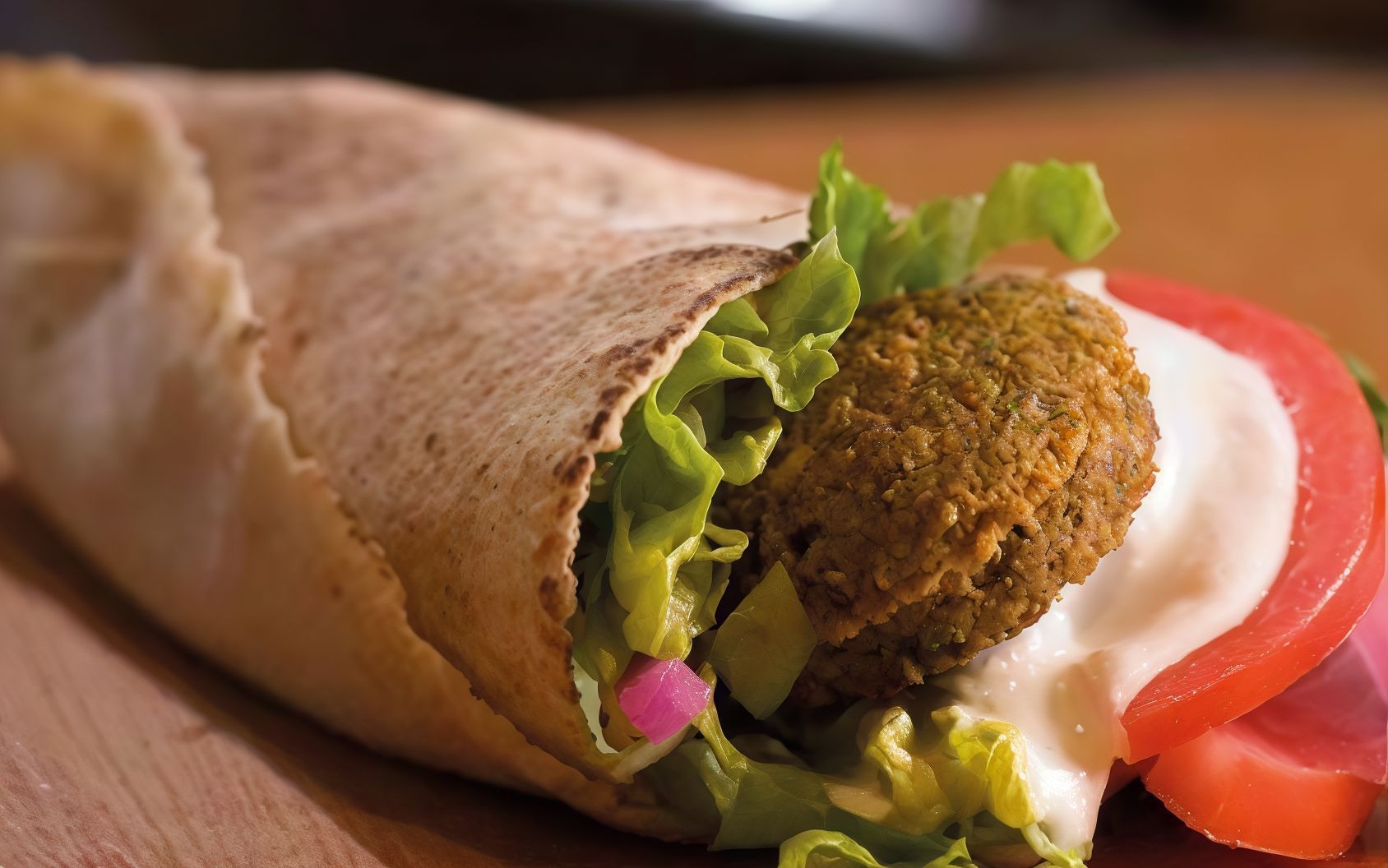 Wrap Haloumi And Falafel