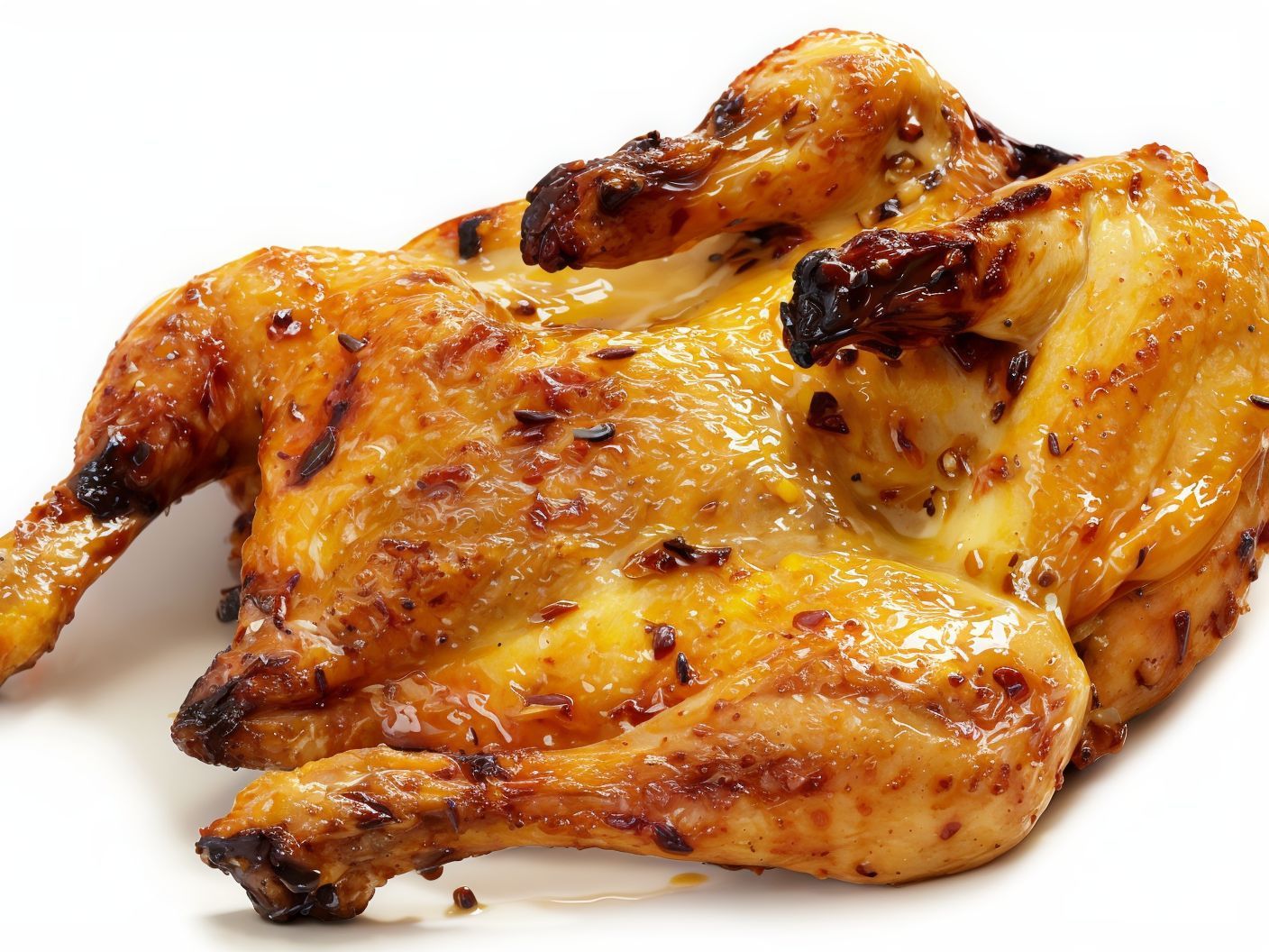 Plain whole chicken on gas