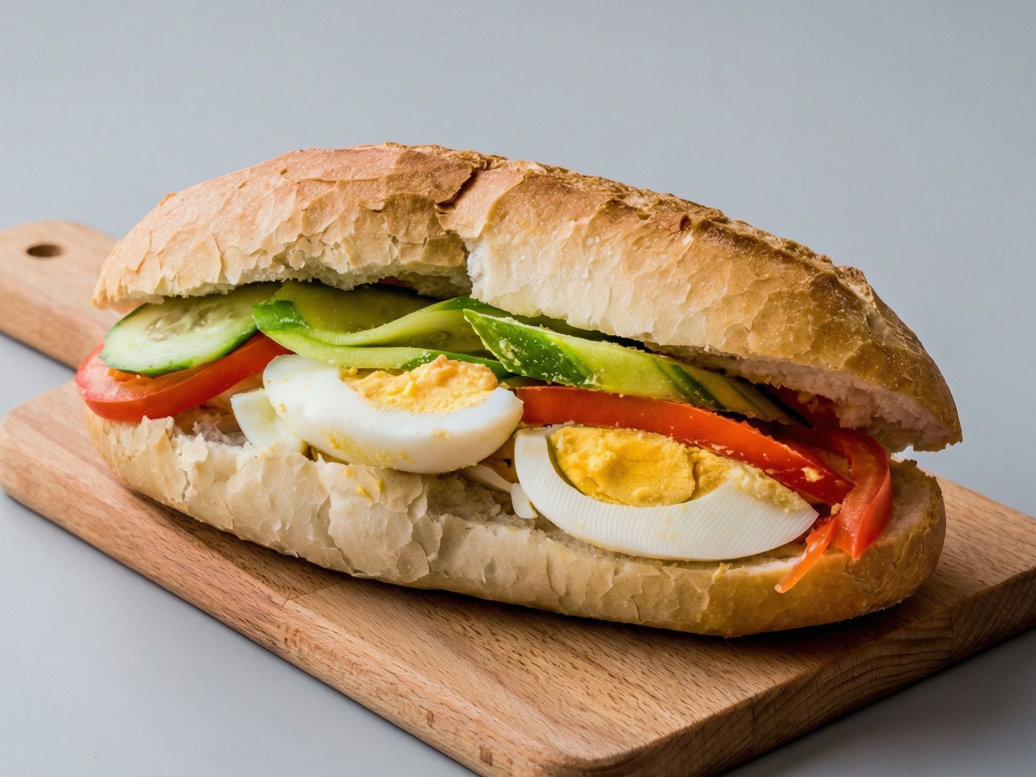 Boiled egg sandwich