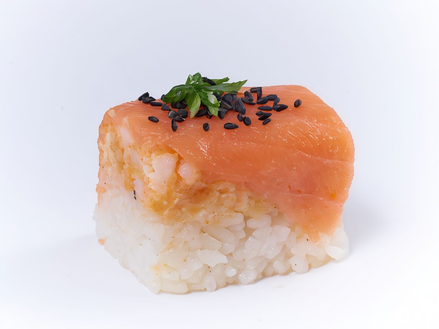 Smoked Salmon Oshi Sushi