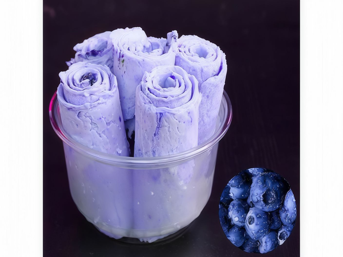Blueberry Ice Cream Roll
