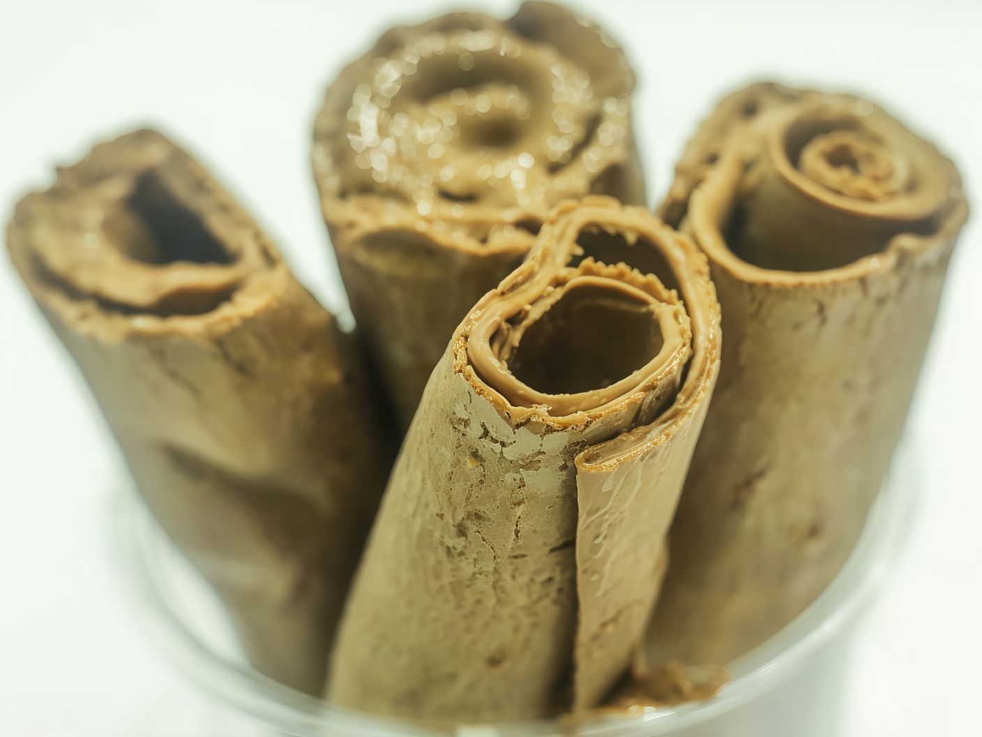 Chocolate ice cream roll