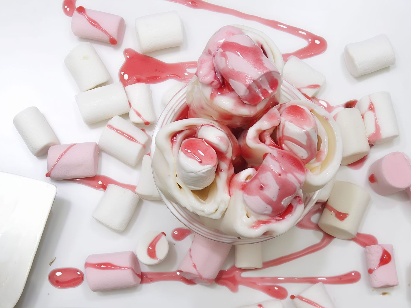 Marshmallow Ice Cream Roll