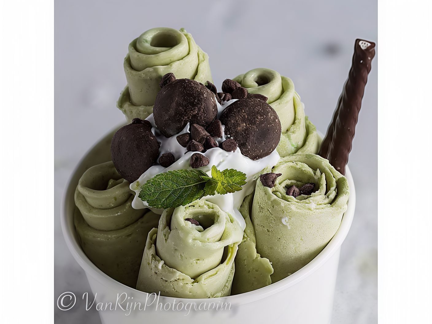 Mint Ice Cream Roll