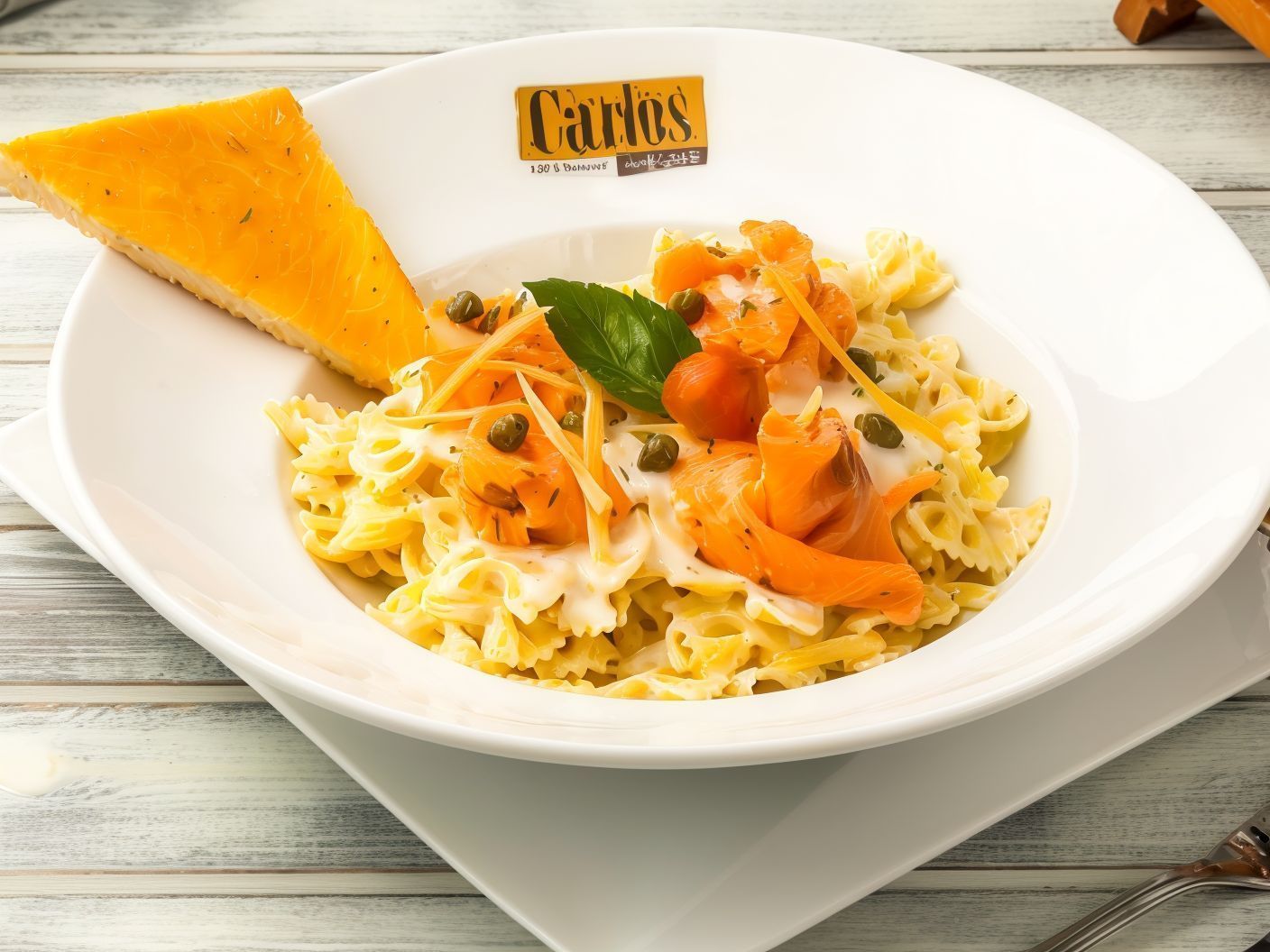 Salmon With Cream Pasta