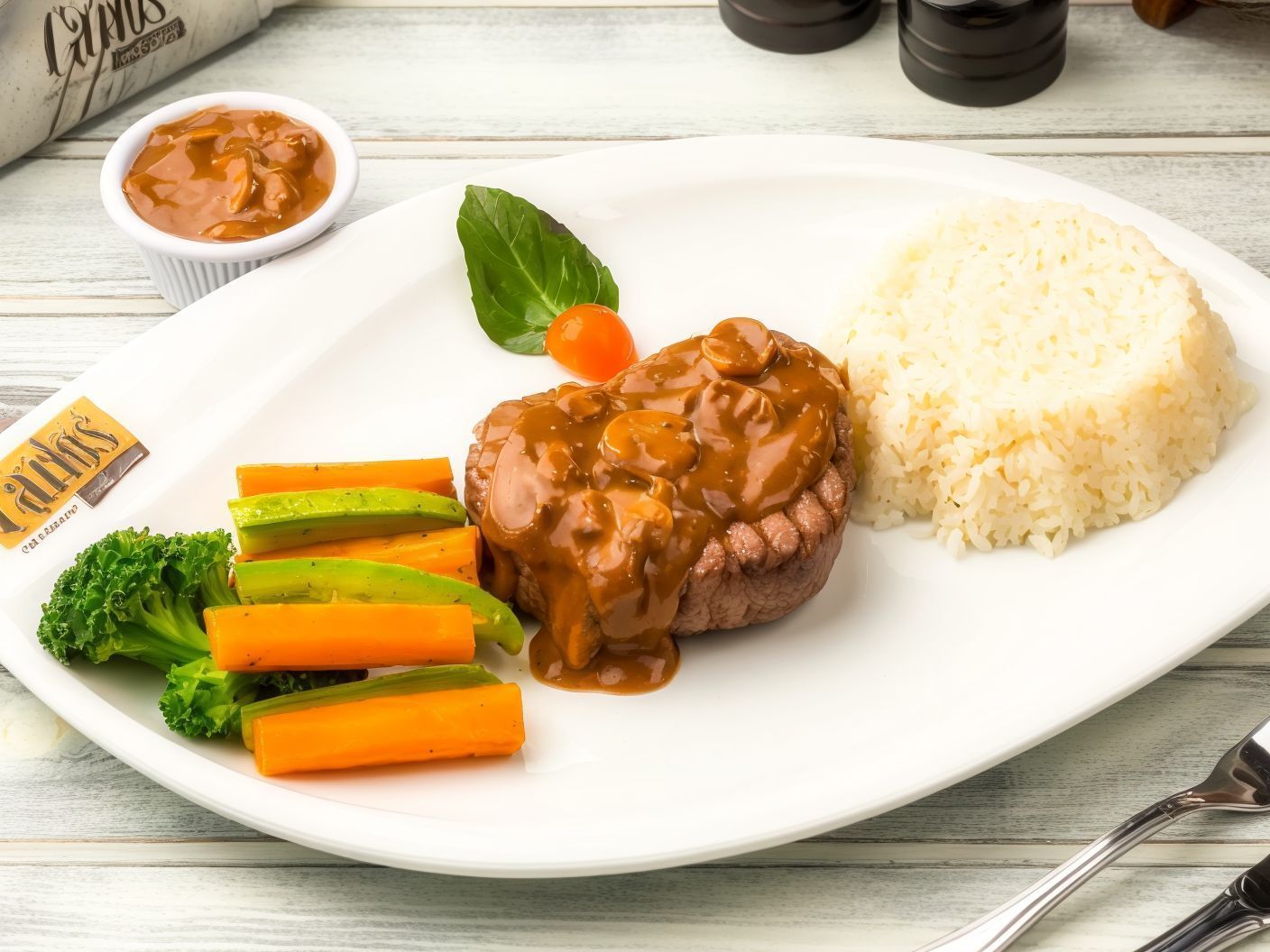 Beef Fillet With Mushroom Sauce Platter