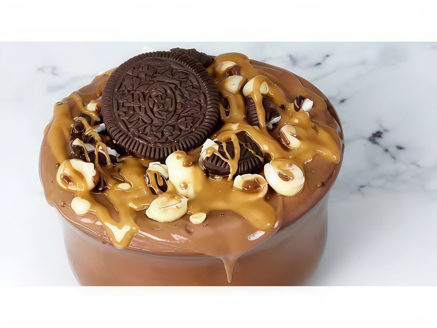 Nutella Chocolate With Caramel And White Chocolate Casserole