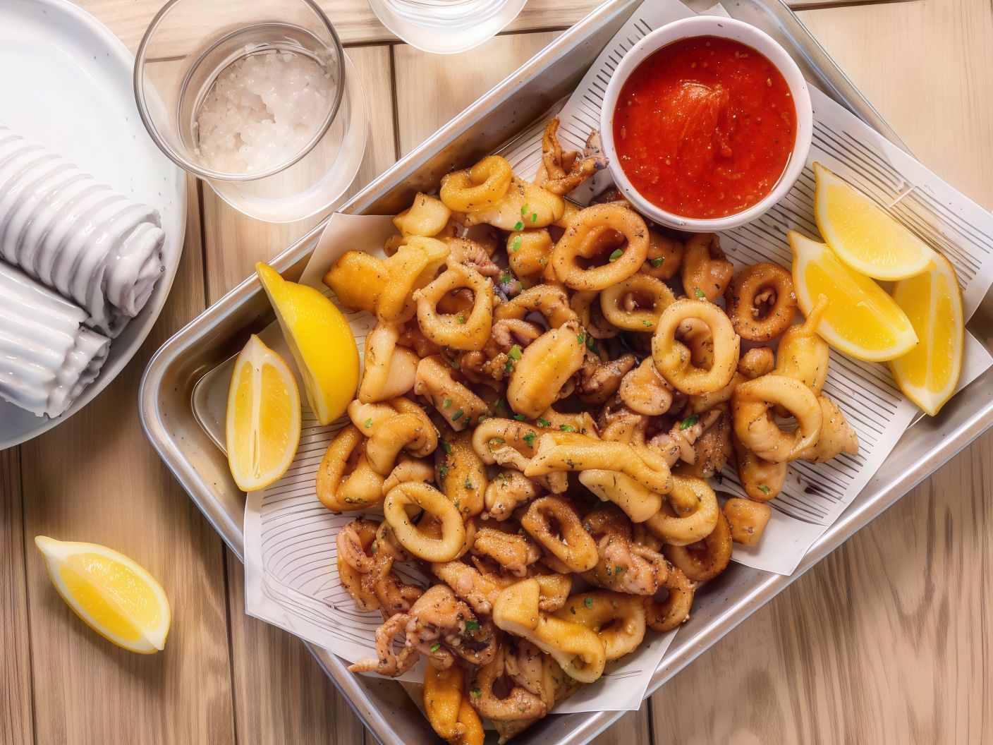 Squid and fillet meal