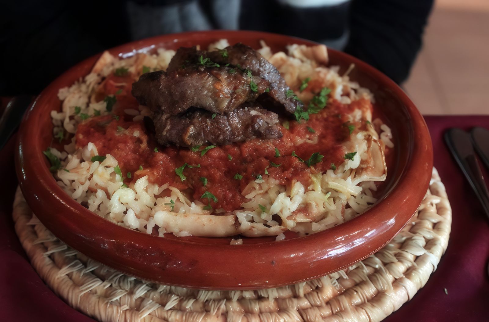 Meat Fatteh Tagine