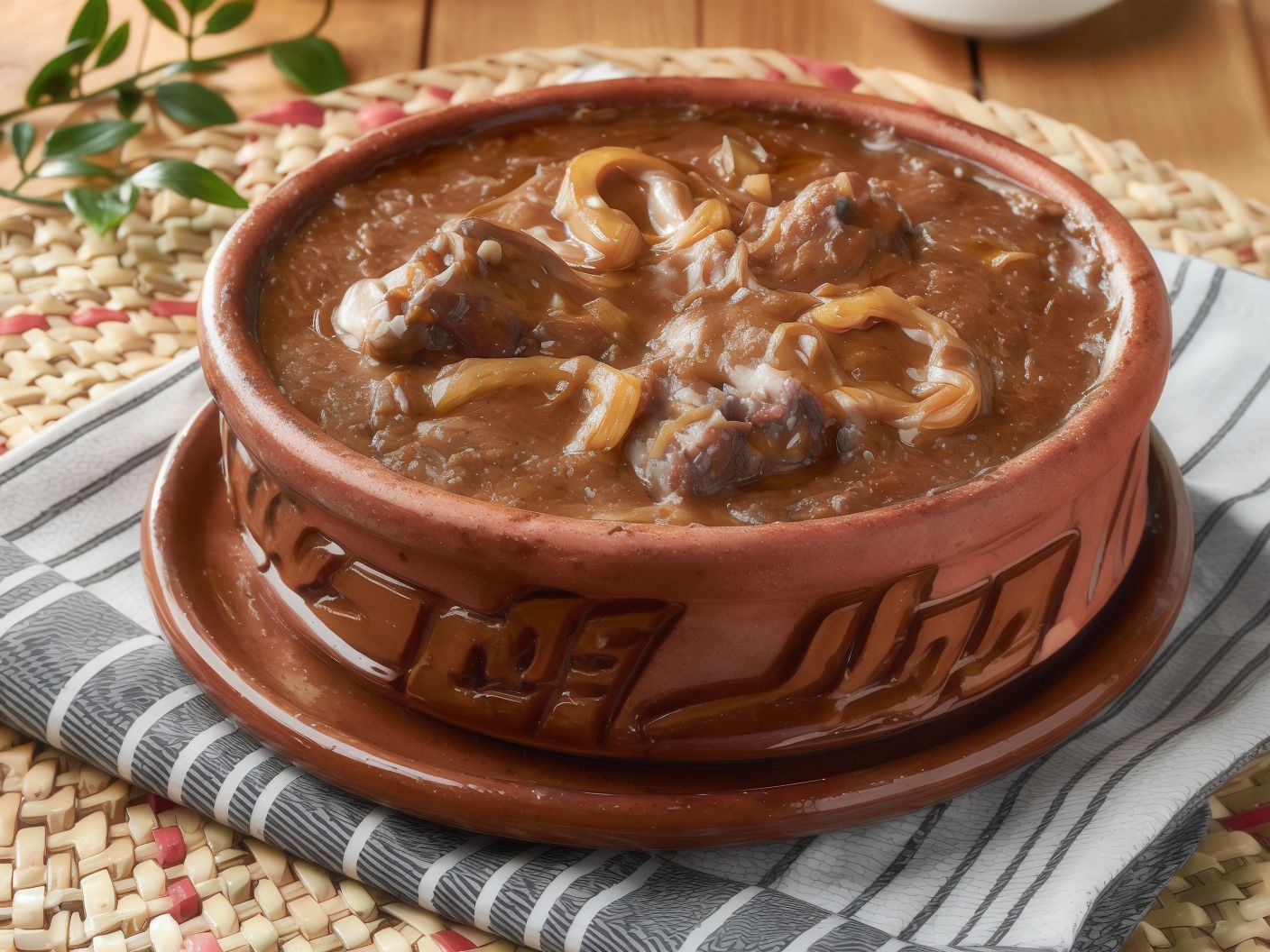 Meat Tagine with Demi-Glace Sauce and Onions