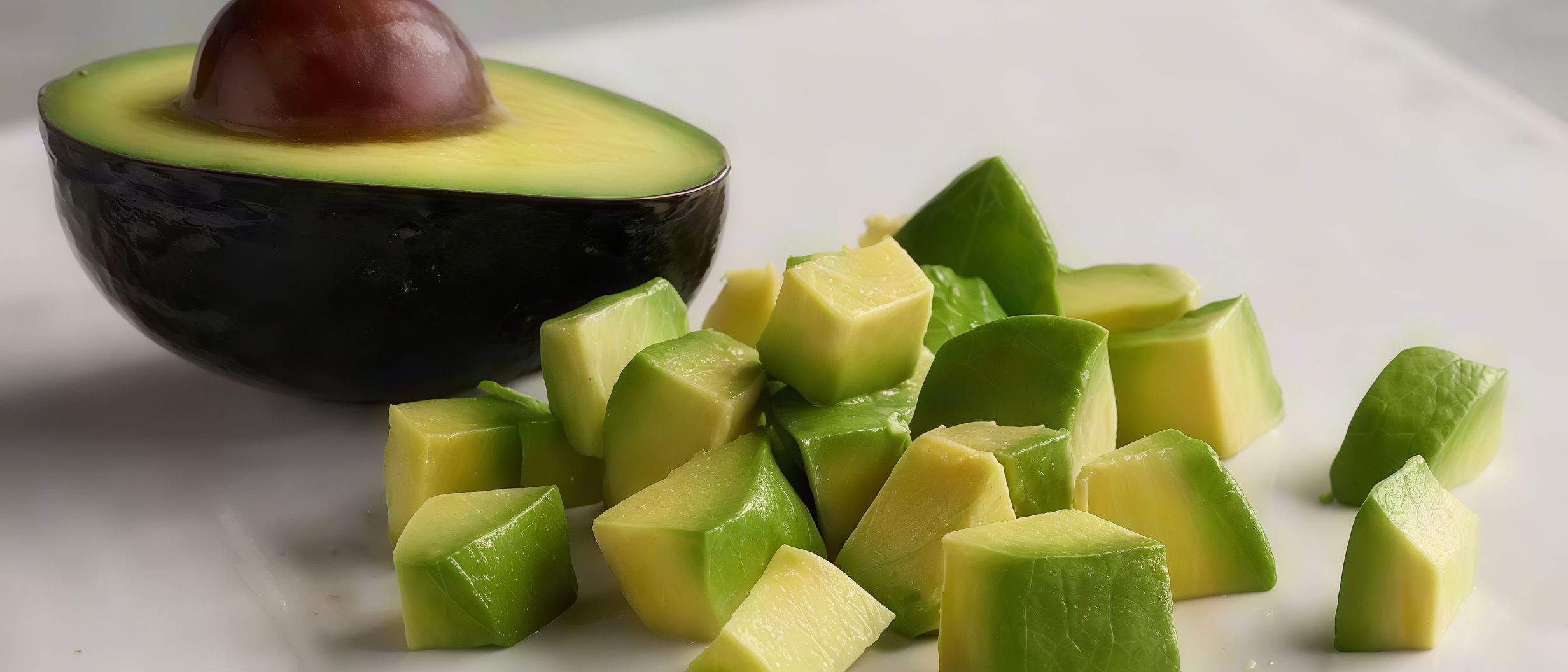 Avocado Pieces With Arugula
