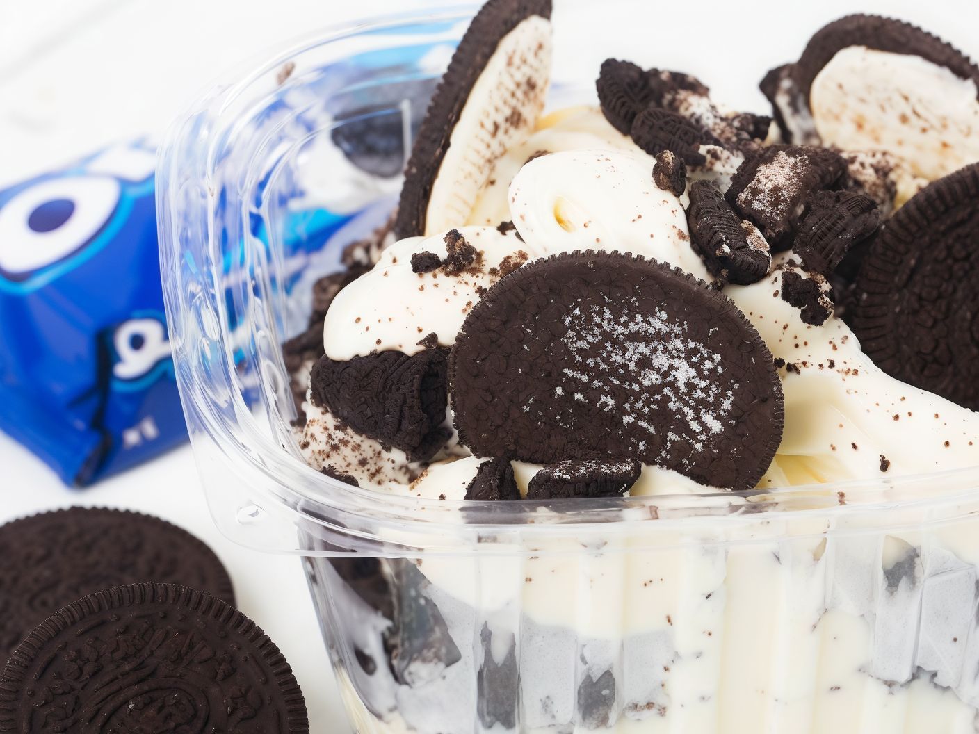 Oreo and Vanilla Ice Cream Dish