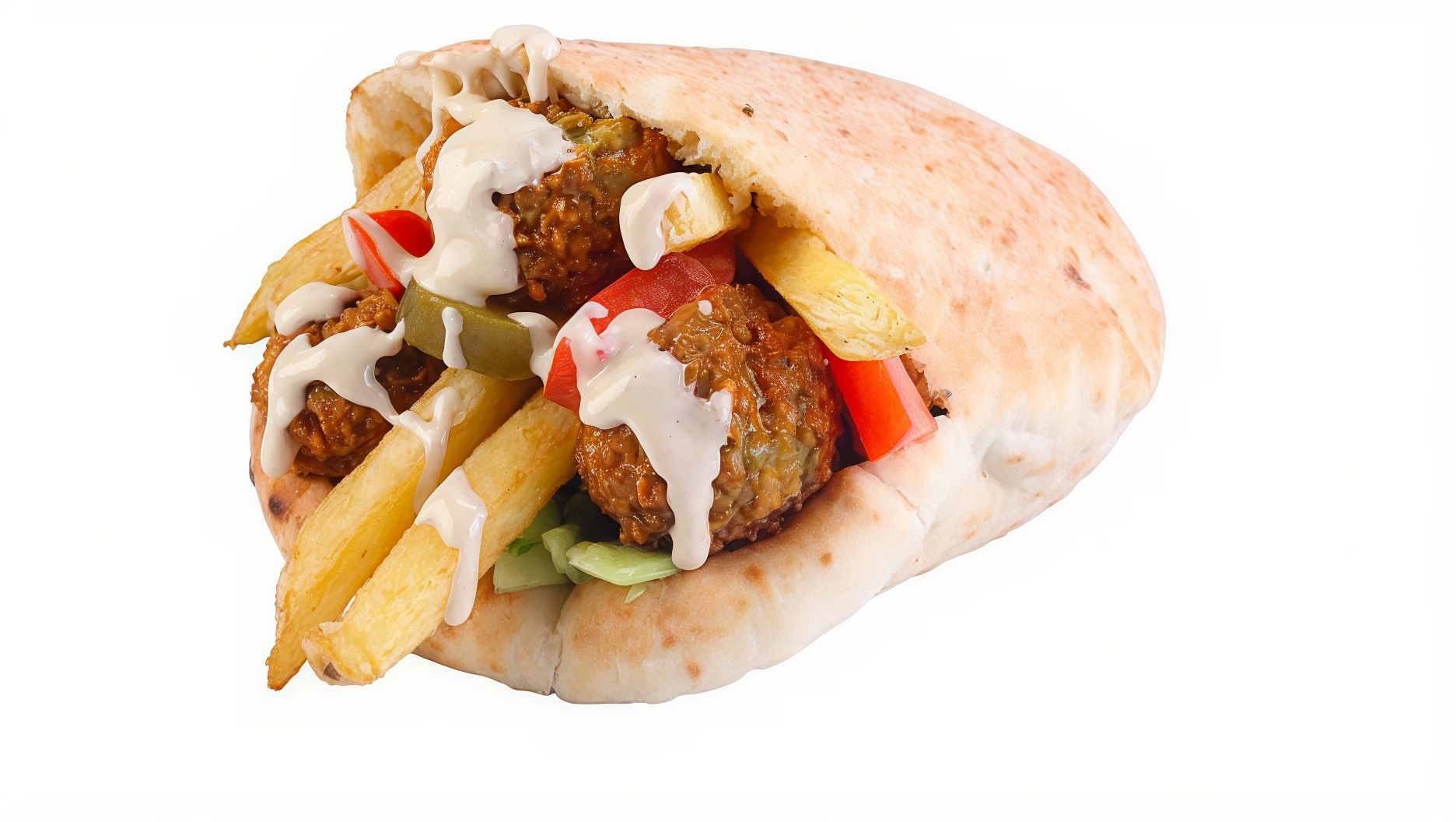 Taamia With Ketchub French Fries Sandwich