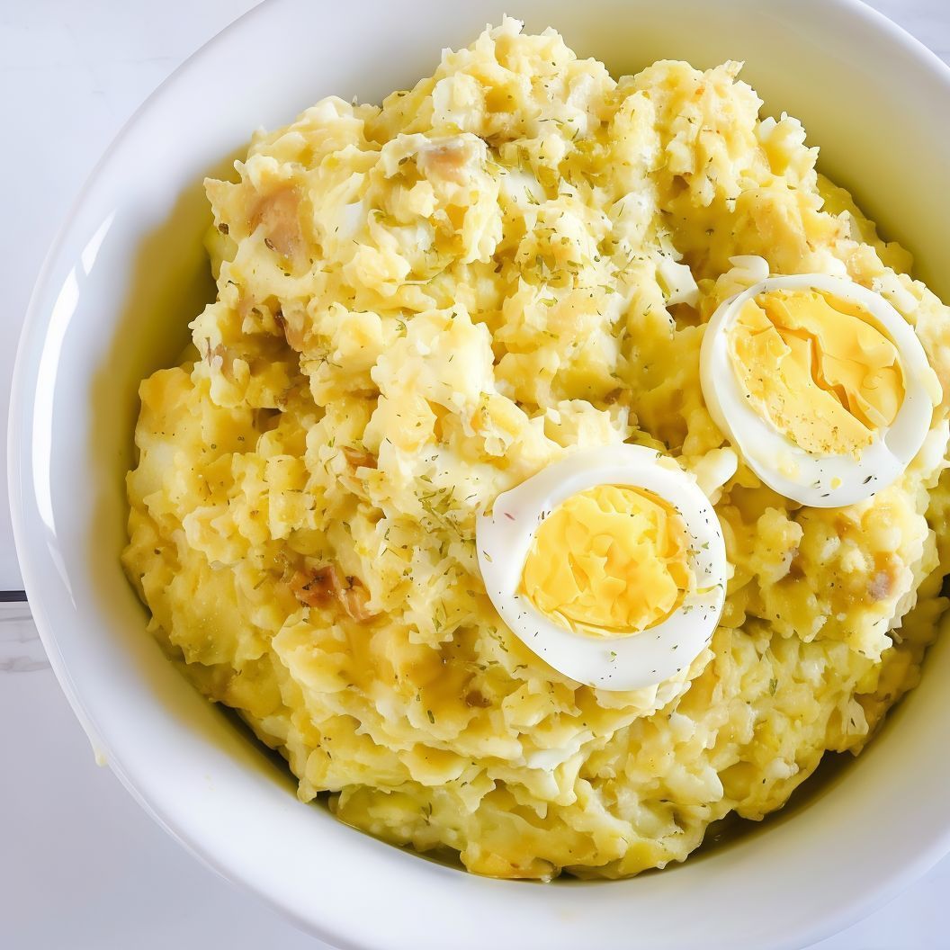Mashed With Boiled Eggs