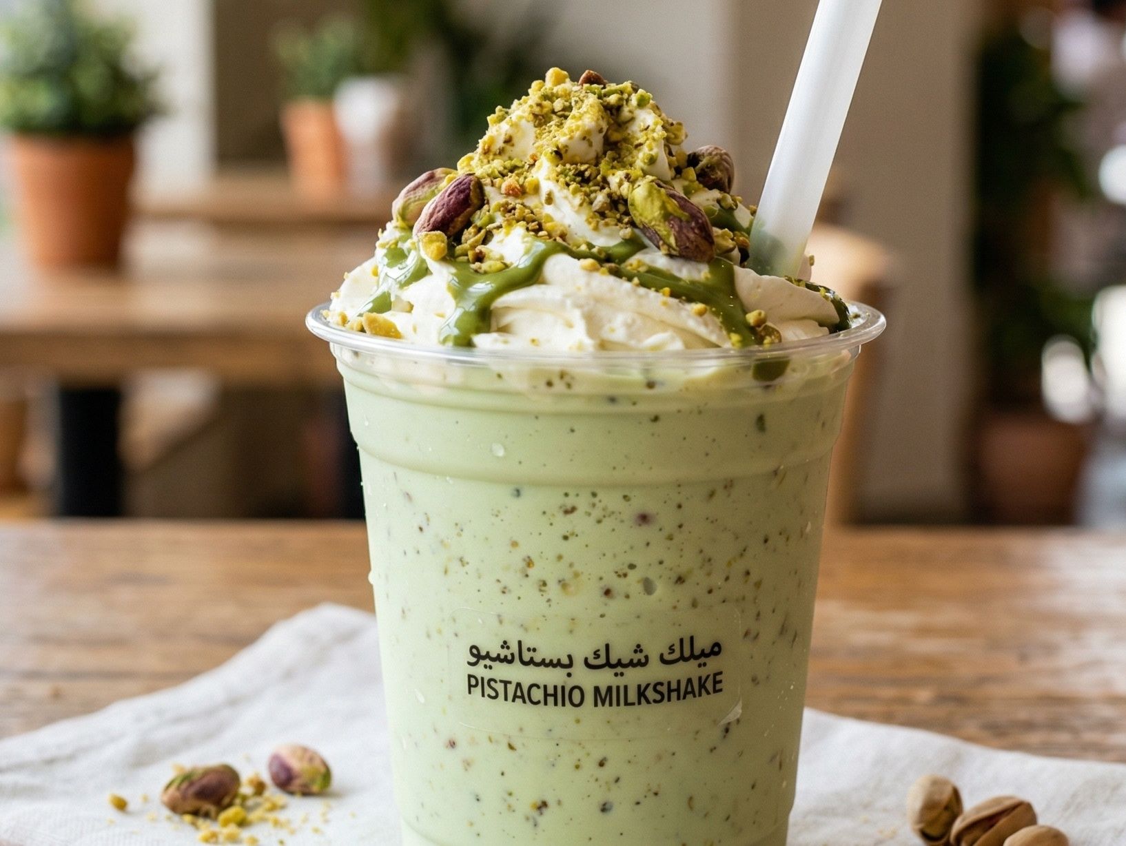 Pistachio Milkshake With Nuts