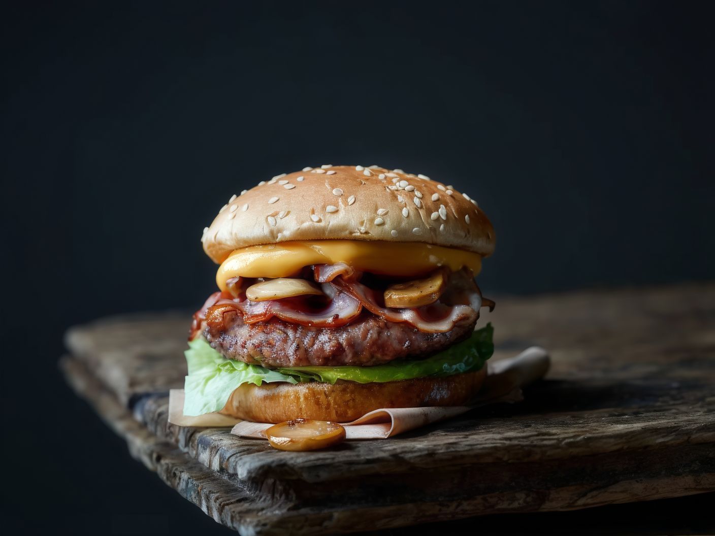 Mushroom Beef Burger