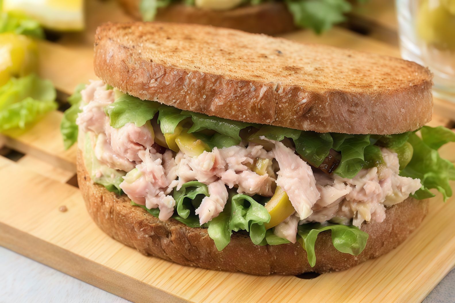 Tuna sandwich with avocado