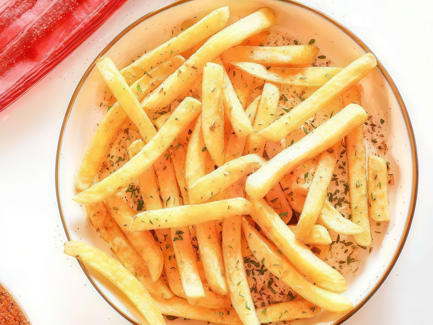 Fries with seasoning