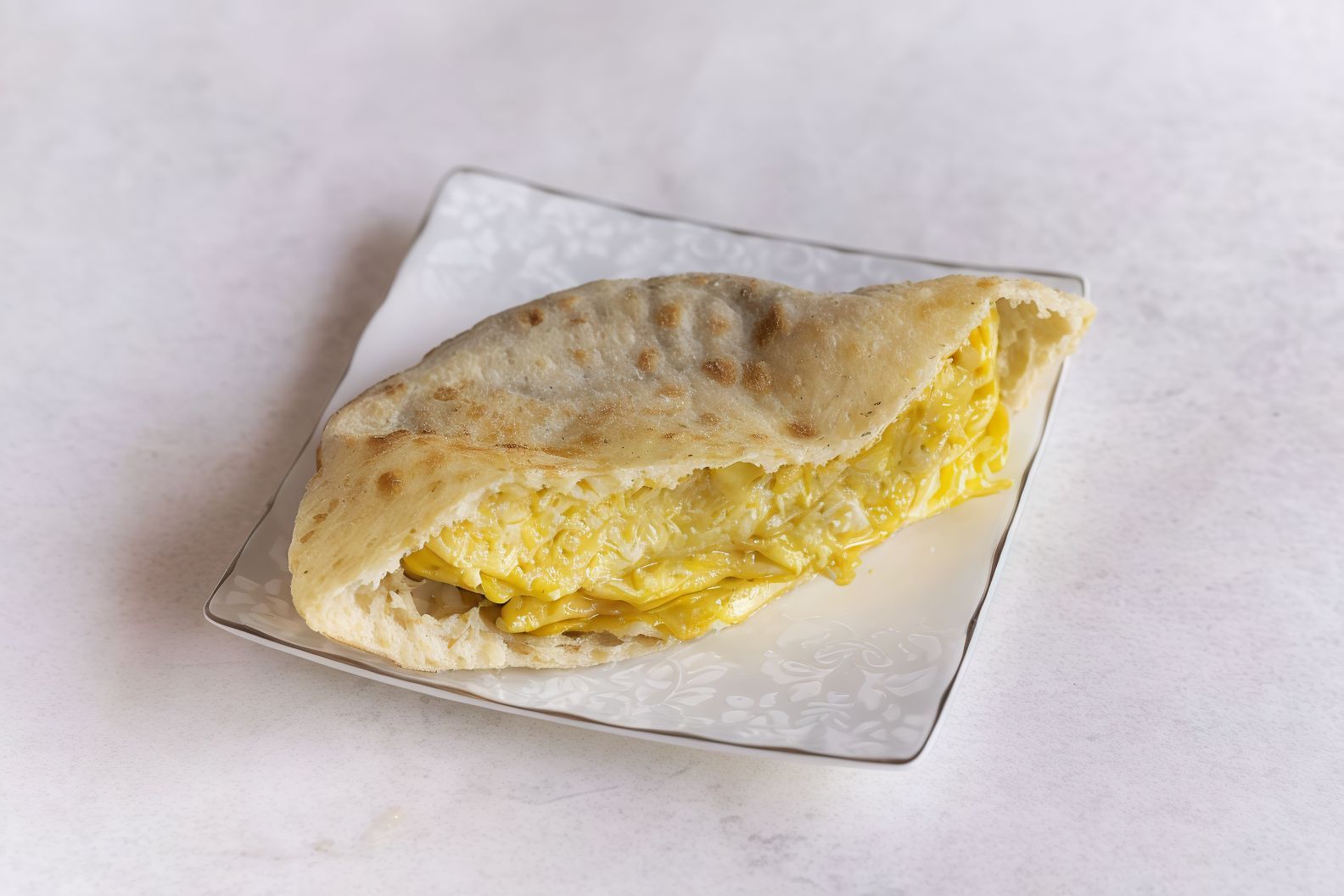 Omelet Sandwich with Old Cheese