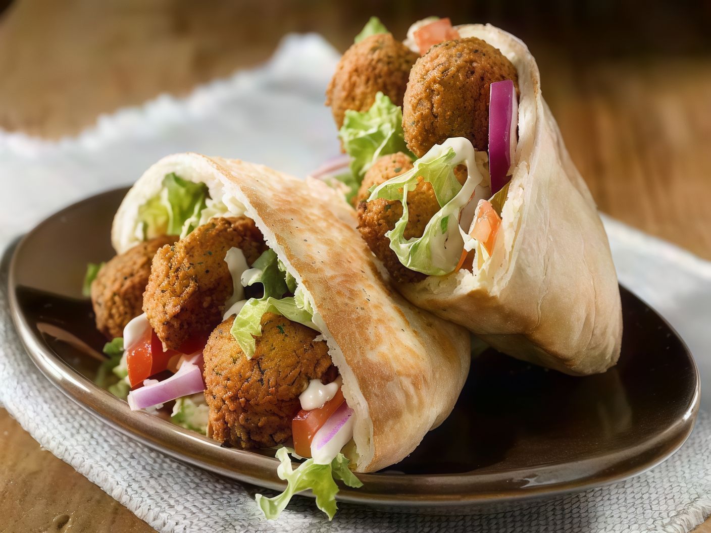 Falafel Sandwich With Mashed Potatoes