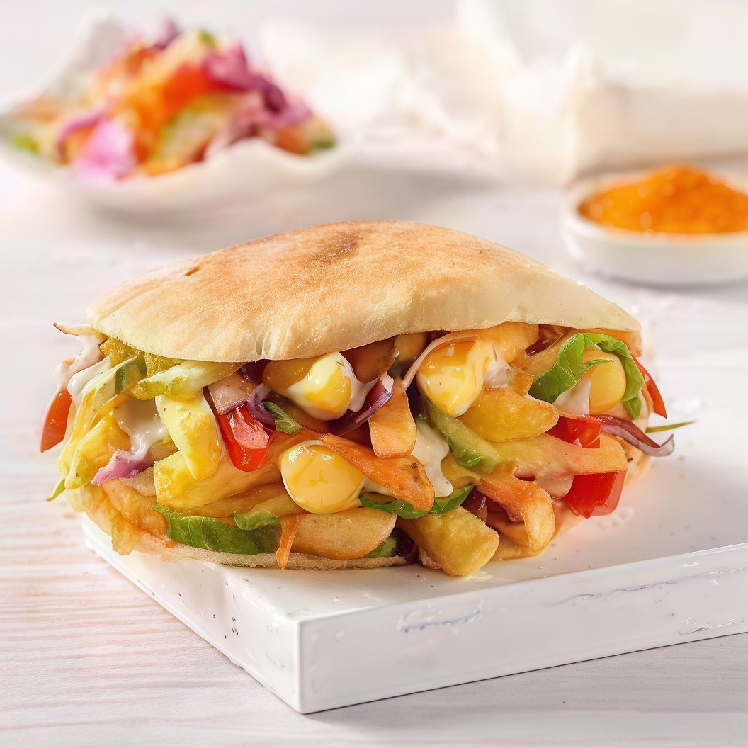 Fried Potato and Egg Sandwich