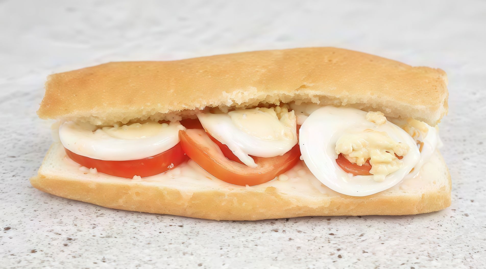 Egg, Cheese, and Tomato Sandwich
