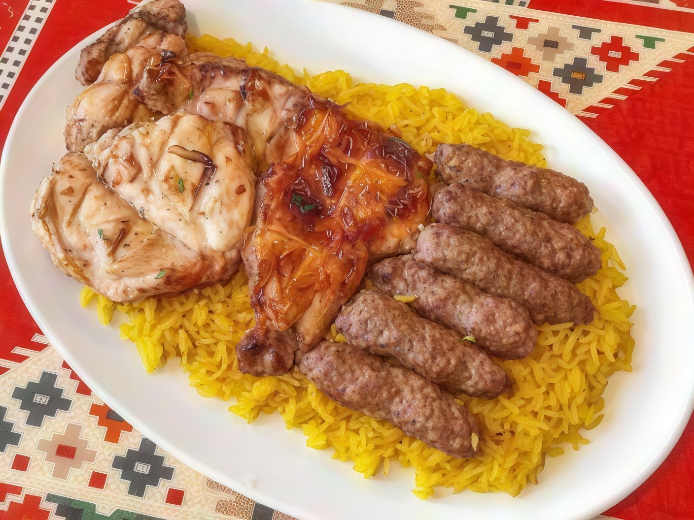Half Grilled Tikka Chicken with Quarter Kilo Kofta