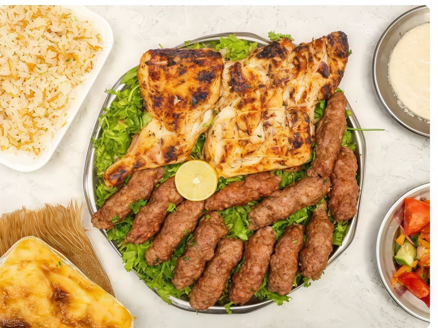 Chicken family meal and a kilo of kofta