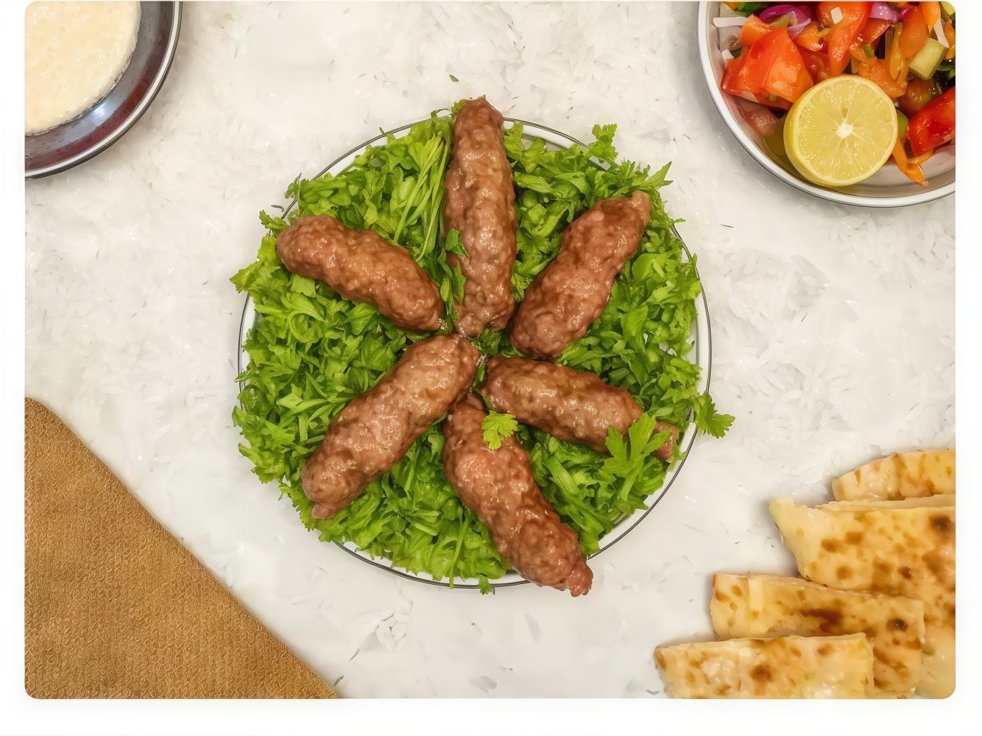 Kofta and Rice Plate