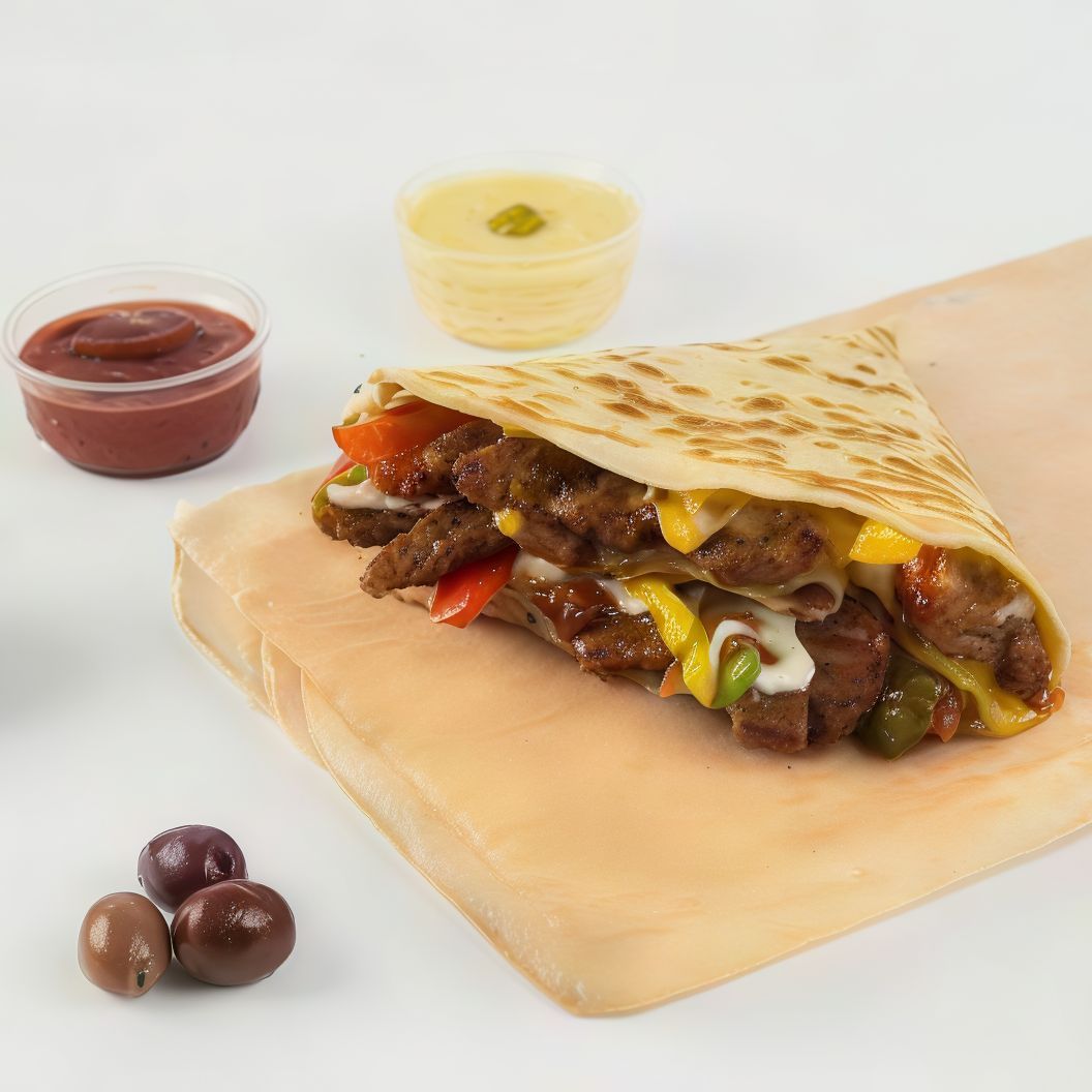 Chicken Pane and Beef burger Crepe