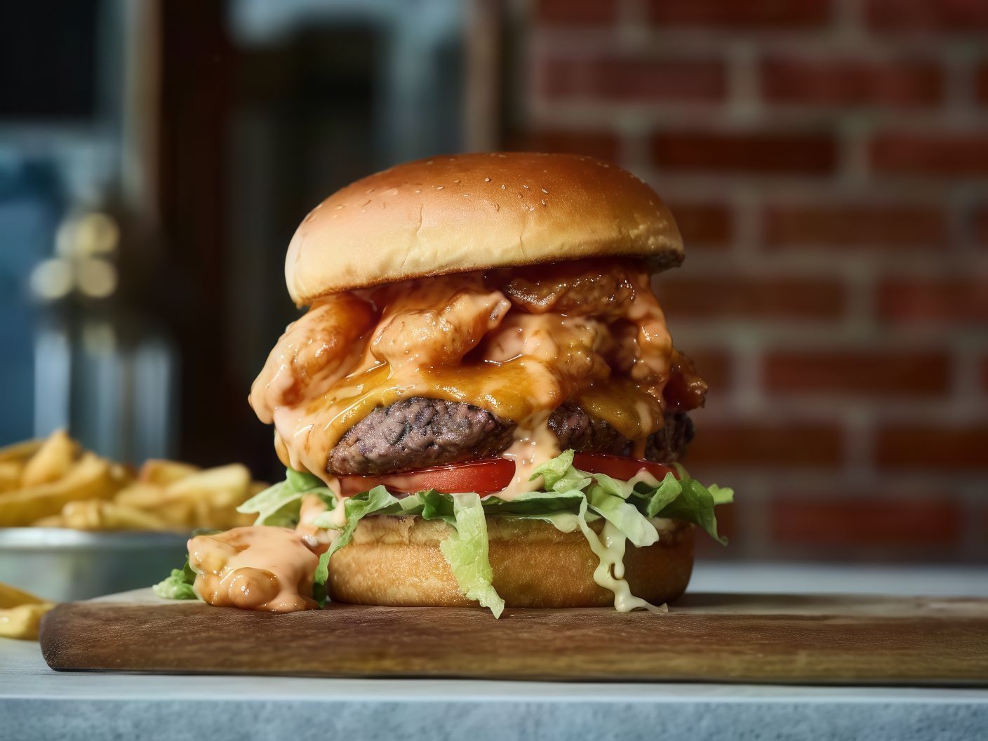 Hot Volcano Beef Burger