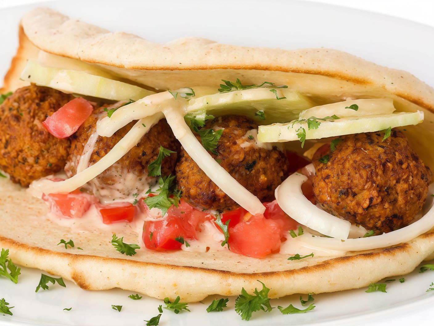 Falafel With Boiled Egg Sandwich