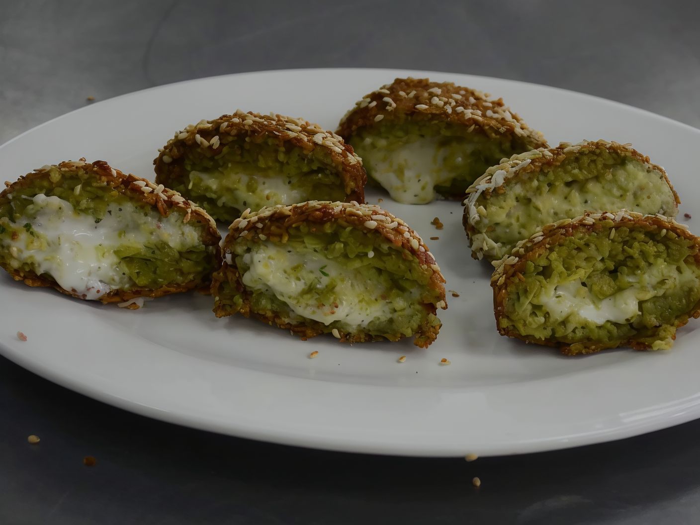 Falafel Patty With Mix Cheese And Pastrami