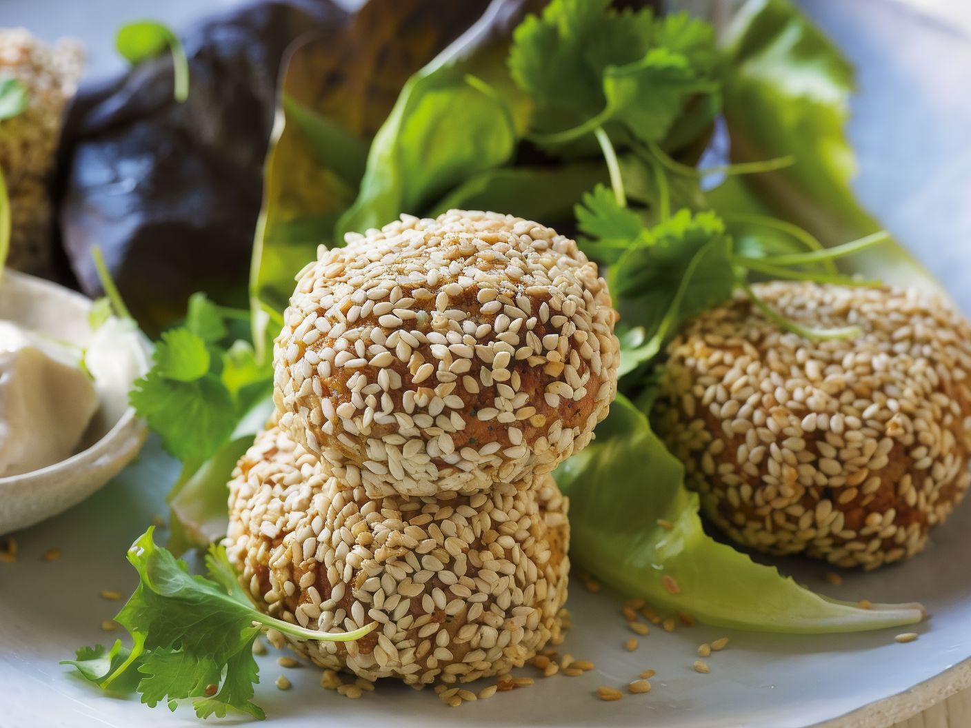 Spicy Stuffed Falafel Patty