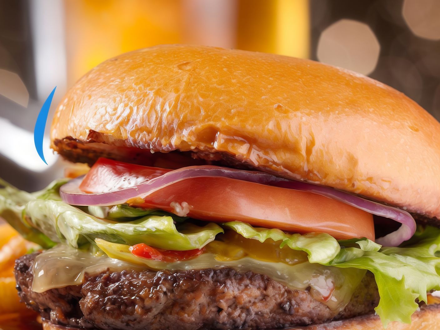 Jumbo Beef Burger With Big Tasty Sauce
