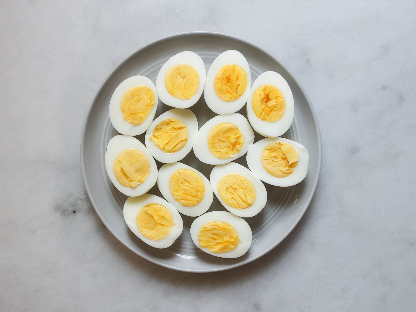 Plate Of Chunks Boiled Eggs With Sesame Paste