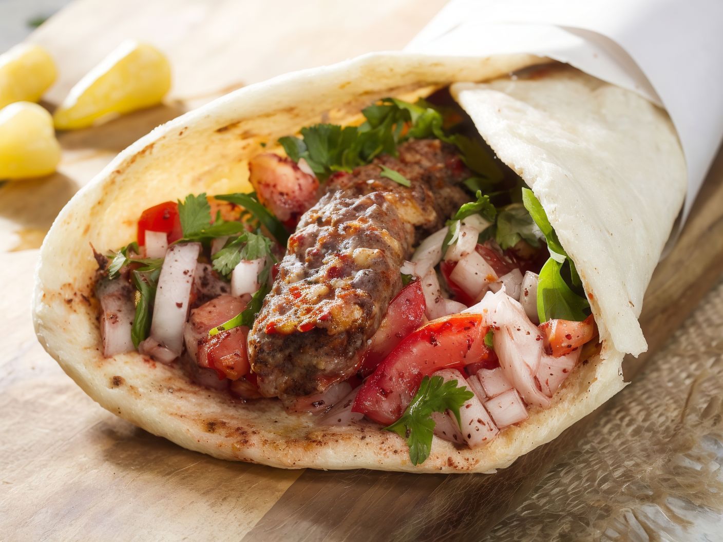 Syrian Grilled Kofta Sandwich