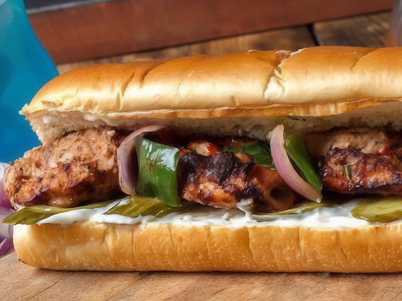 Shish Tawook French Bread Sandwich