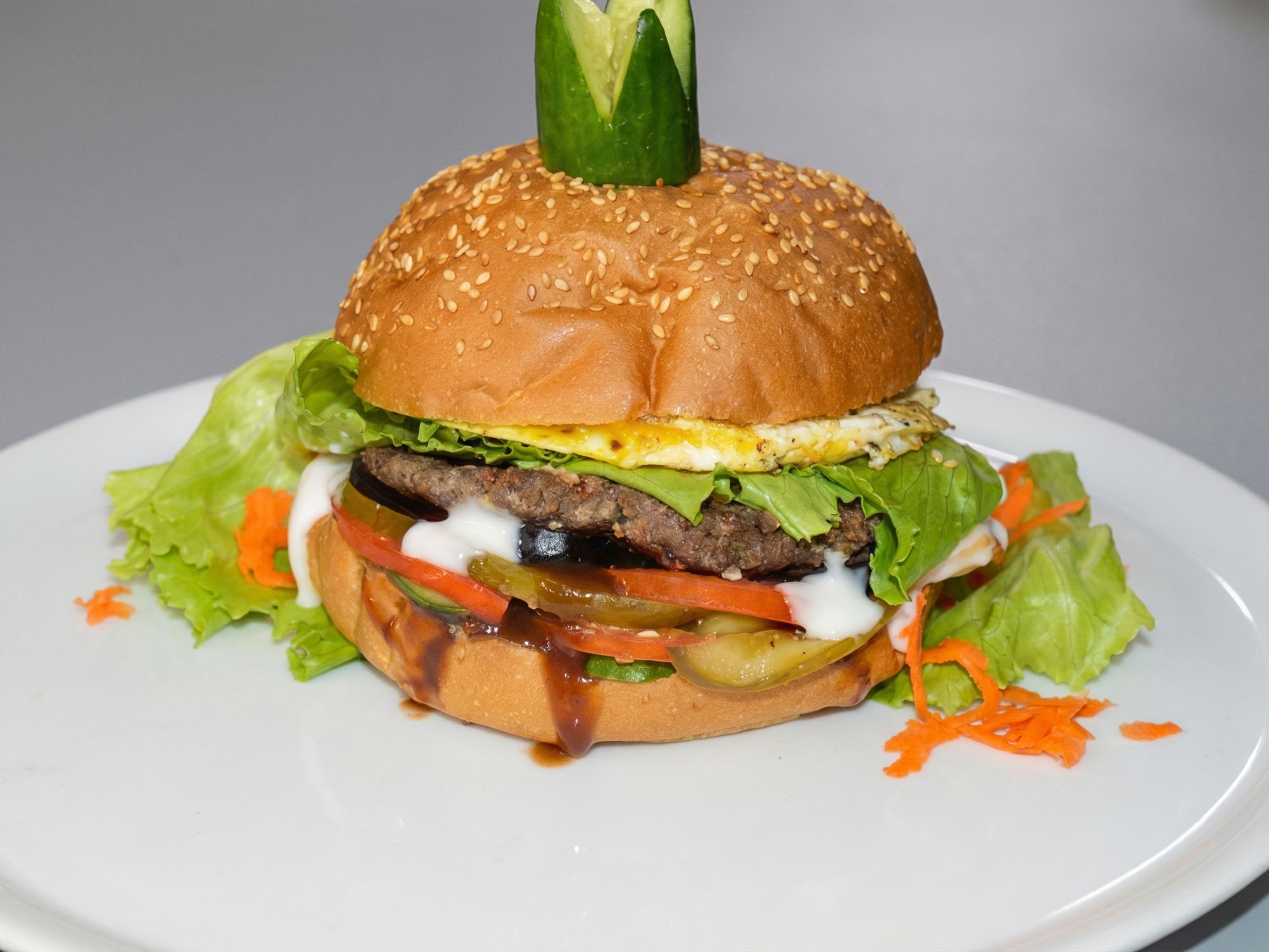 Baladi Burger Cheese Or Egg